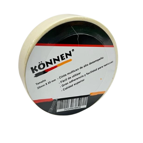 MASKING TAPE BLANCO 19MM/25M (KONNEN) . (C/100)